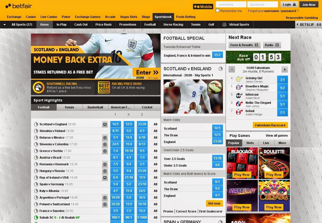 list of all sports betting sites